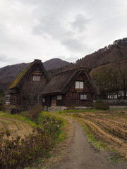 Fototapeta na wymiar Shirakawago, a small, beautiful and unique village