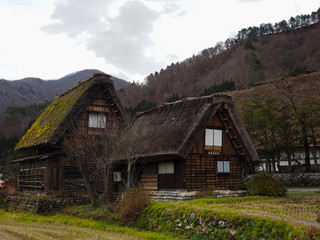 Fototapeta na wymiar Shirakawago, a small, beautiful and unique village