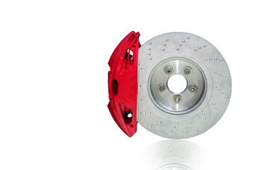 Car disc brakes on the background clipping part.