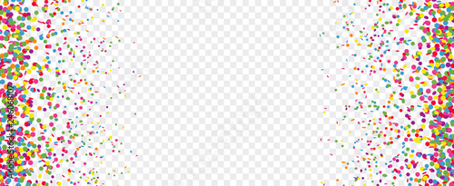 Fototapete Konfetti Regen Bunt Vektor Banner Auf Transparentem Hintergrund Pixelliebe