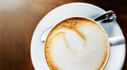 Coffee cup close up