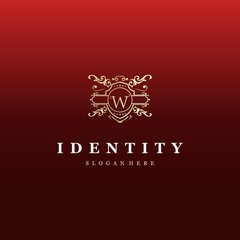 Letter W Heraldry Logo