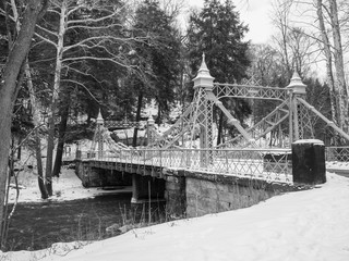 Winter Bridge Scene