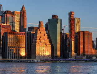 Closeup Manhattan Sunrise