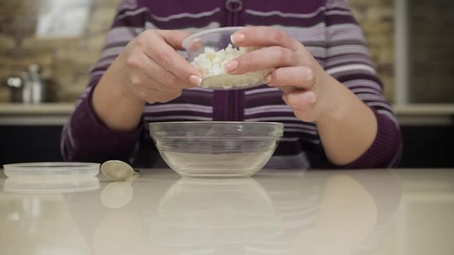 Woman eating diet cheese. Strict medical diet. Health problems. Digestive Disorders and Gastrointestinal Diseases
