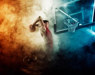 Muurstickers Man basketball player © Andrey Burmakin