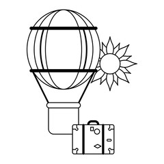 Summer and vacations black and white