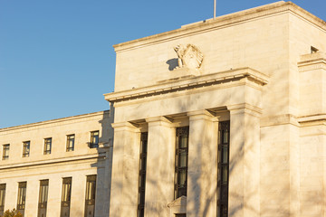 United States Federal Reserve headquarters in Washington DC, USA. Eccles Building is an example of...