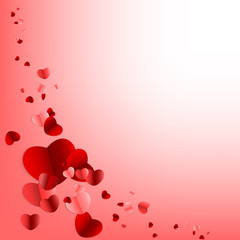 Heart paper cut design background