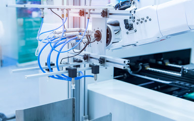 pneumatic piston sucker unit on industrial machine,automation compressed air factory production