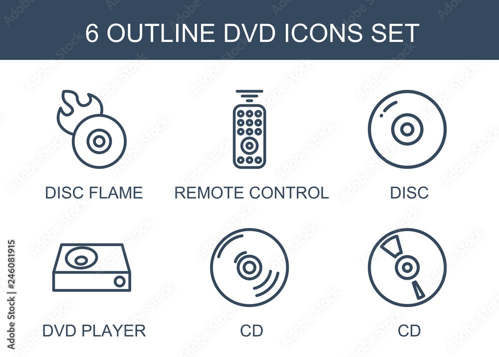 Canvas Prints 6 dvd icons