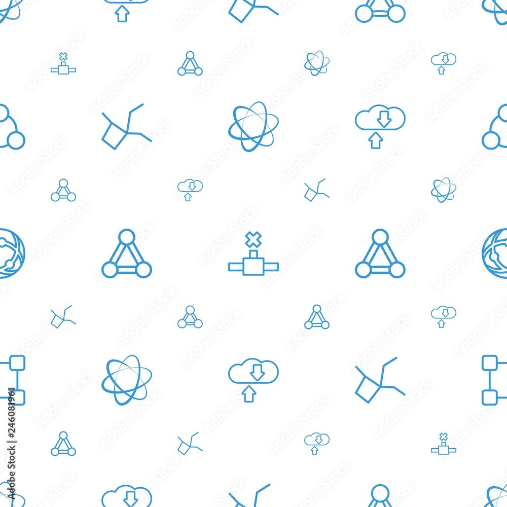 Poster networking icons pattern seamless white background