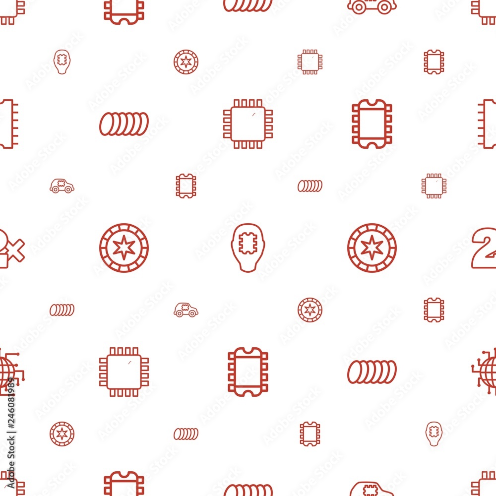 Poster chip icons pattern seamless white background