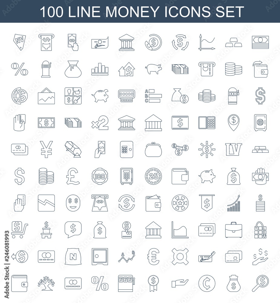 Canvas Prints money icons