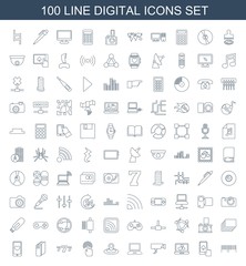 100 digital icons