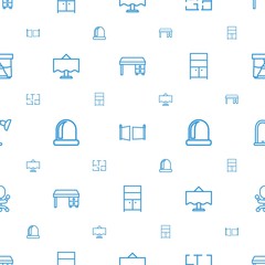 interior icons pattern seamless white background