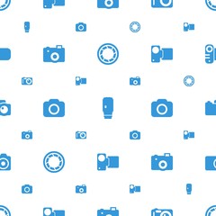 photographic icons pattern seamless white background