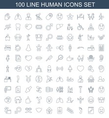 Obraz na płótnie Canvas 100 human icons