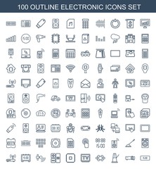 100 electronic icons