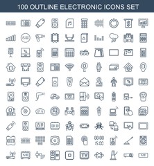 100 electronic icons