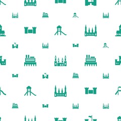 fortress icons pattern seamless white background
