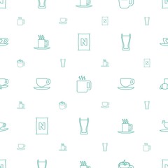 coffee icons pattern seamless white background