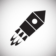 Rocket icon on white background for graphic and web design, Modern simple vector sign. Internet concept. Trendy symbol for website design web button or mobile app