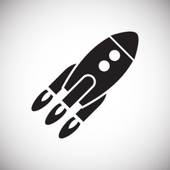 Rocket icon on white background for graphic and web design, Modern simple vector sign. Internet concept. Trendy symbol for website design web button or mobile app