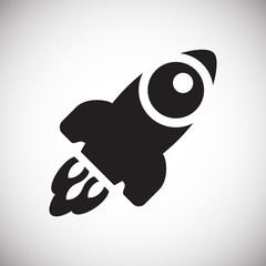 Rocket icon on white background for graphic and web design, Modern simple vector sign. Internet concept. Trendy symbol for website design web button or mobile app