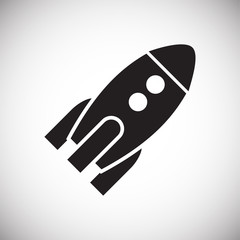 Rocket icon on white background for graphic and web design, Modern simple vector sign. Internet concept. Trendy symbol for website design web button or mobile app