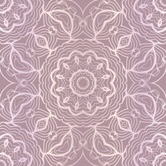 Design For Square Fashion Print. For Textile, fabric printa. Seamless Floral Pattern. Vector Illustration.