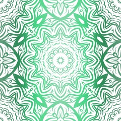 Fototapeta na wymiar Floral Pattern, Green color Design. For Design background, paper, fashion print. Vector Illustration