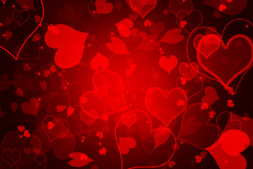 Valentines day abstract with hearts, women's day love background