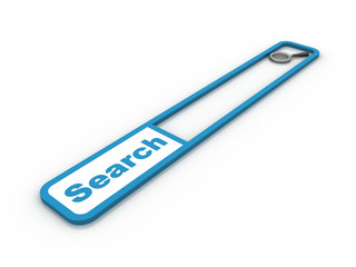 3d rendering Search concept - Lens