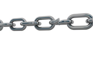 3d illustration Stainless steel chain