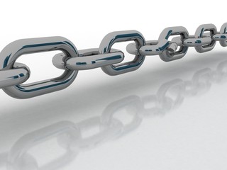 Obraz premium 3d illustration Stainless steel chain