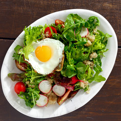 Plate fresh salad Healthy food clean eating top view