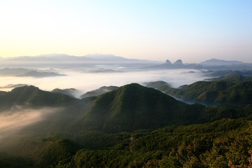 Autumn morning on the mountain