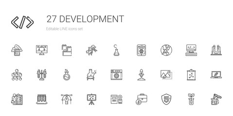 development icons set