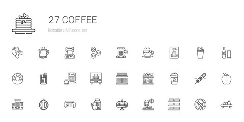 coffee icons set