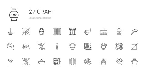 craft icons set