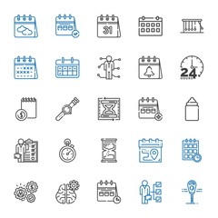 time icons set