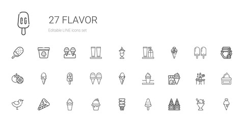Naklejka na ściany i meble flavor icons set