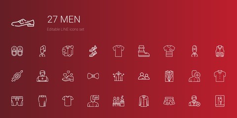 men icons set