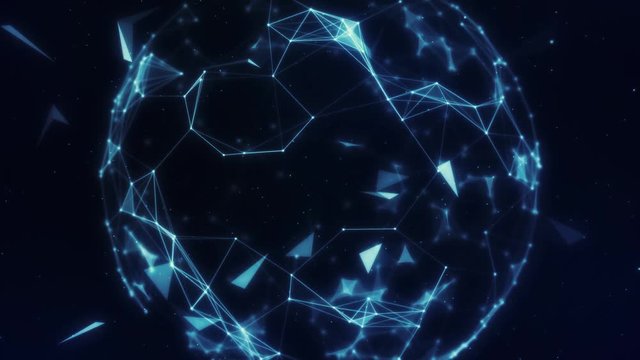 abstract blue spear earth triangle background alfa future footage