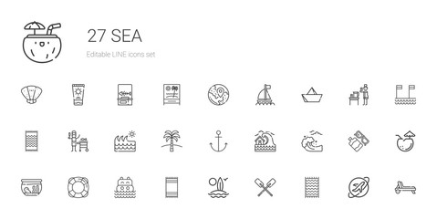 sea icons set