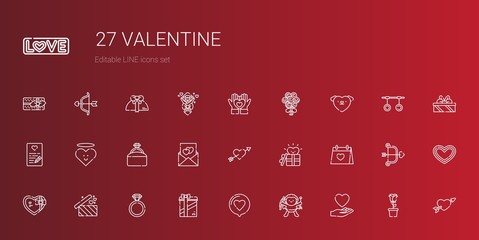 valentine icons set