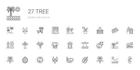tree icons set