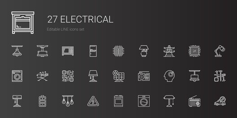 electrical icons set