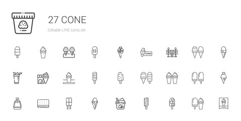 Fototapeta na wymiar cone icons set